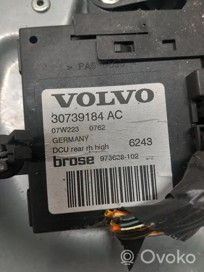 Volvo S40 Mécanisme lève-vitre de porte arrière avec moteur 30739184AC