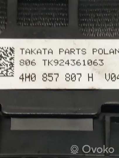 Audi A8 S8 D4 4H Keskipaikan turvavyö (takaistuin) 4H0857807H