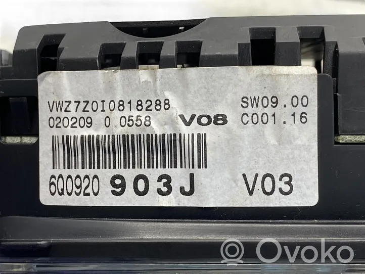 Volkswagen Polo IV 9N3 Moottorinohjausyksikön sarja ja lukkosarja VWAG03D906023