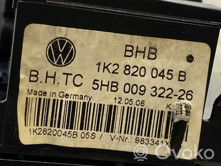 Volkswagen Jetta V Ilmastoinnin ohjainlaite 1K2820045B