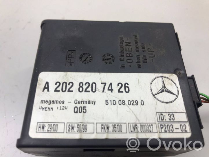 Mercedes-Benz CLK A208 C208 Boîtier module alarme a2028207426