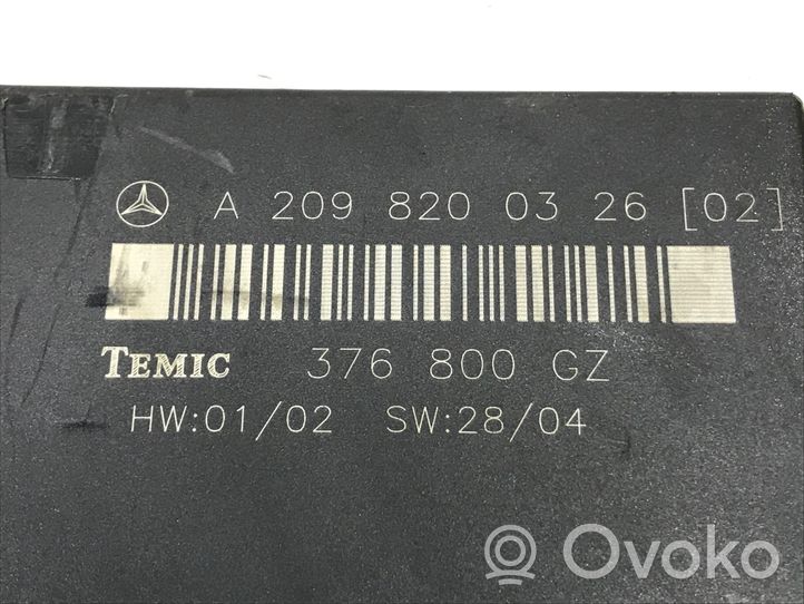 Mercedes-Benz CLK A209 C209 Module confort A2098200326