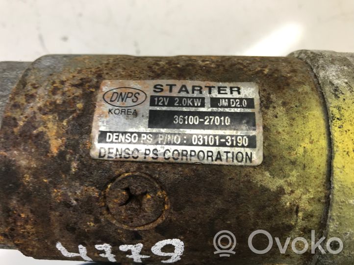 KIA Sportage Starter motor 3610027010