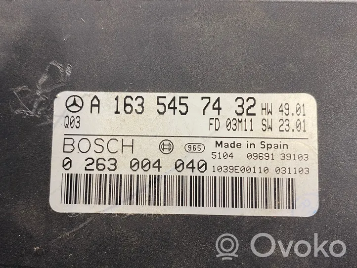 Mercedes-Benz ML W163 Pysäköintitutkan (PCD) ohjainlaite/moduuli A1635457432