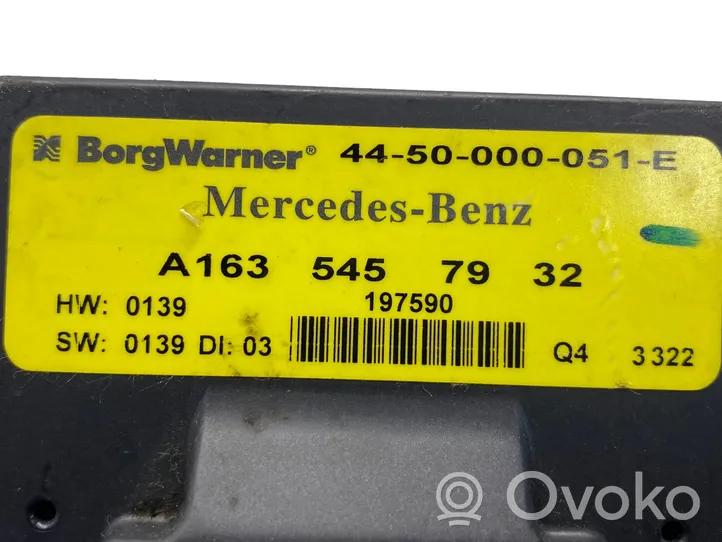 Mercedes-Benz ML W163 Centralina scatola del differenziale A1635457932