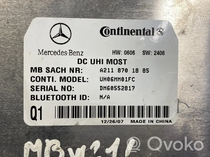 Mercedes-Benz E W211 Centralina/modulo bluetooth A2118701885