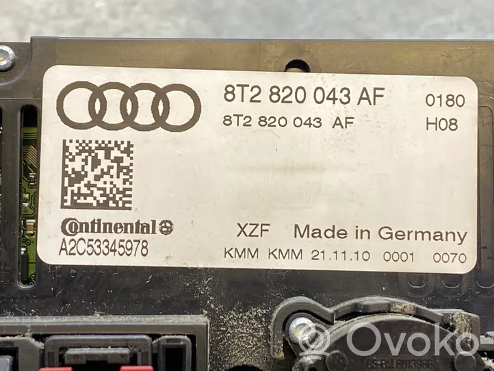 Audi A4 S4 B8 8K Ilmastoinnin ohjainlaite 8T2820043AF