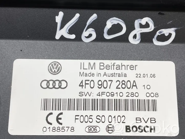 Audi A6 S6 C6 4F Citu veidu vadības bloki / moduļi 4F0907280A