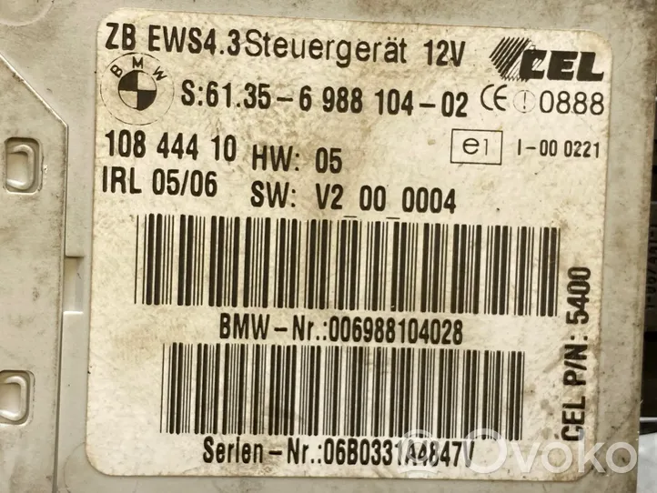 BMW X5 E53 Moottorinohjausyksikön sarja ja lukkosarja 7800131