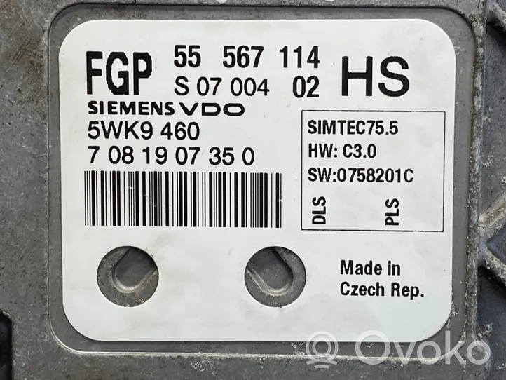 Opel Astra H Engine control unit/module 55567114