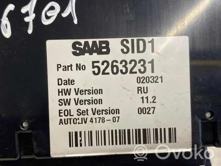 Saab 9-5 Monitori/näyttö/pieni näyttö 5263231