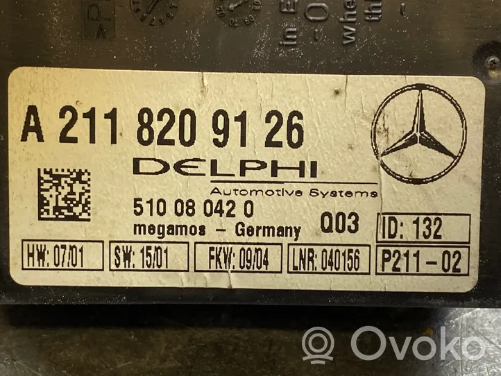 Mercedes-Benz C W203 Centralina/modulo allarme A2118209126