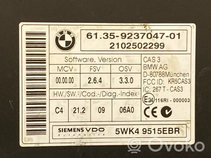 BMW 1 E81 E87 Kit calculateur ECU et verrouillage 8512499
