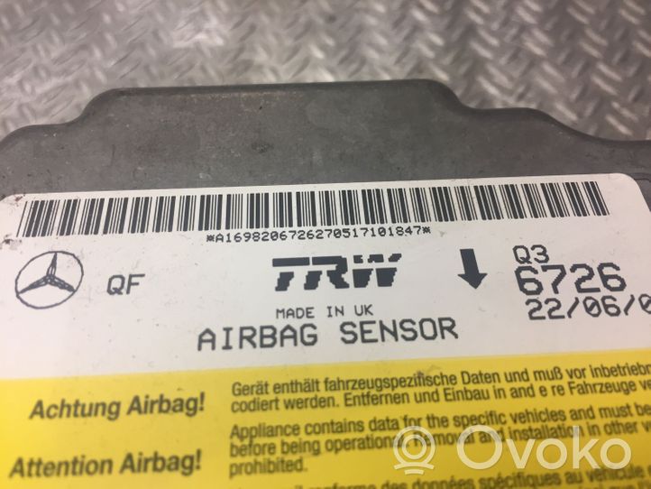 Mercedes-Benz B W245 Airbag control unit/module 1698206726