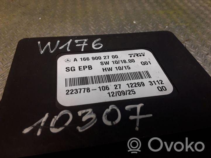 Mercedes-Benz A W176 Unité de contrôle, module EMF frein arrière 1669002700