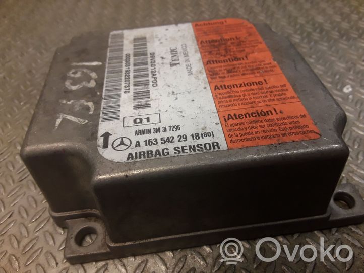 Mercedes-Benz ML W163 Airbag control unit/module 1635422918