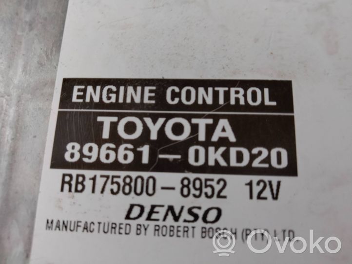 Toyota Hilux (AN10, AN20, AN30) Sterownik / Moduł ECU 896610KD20