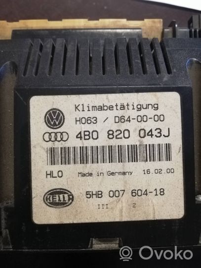 Audi A4 S4 B6 8E 8H Panel klimatyzacji 4B0820043J