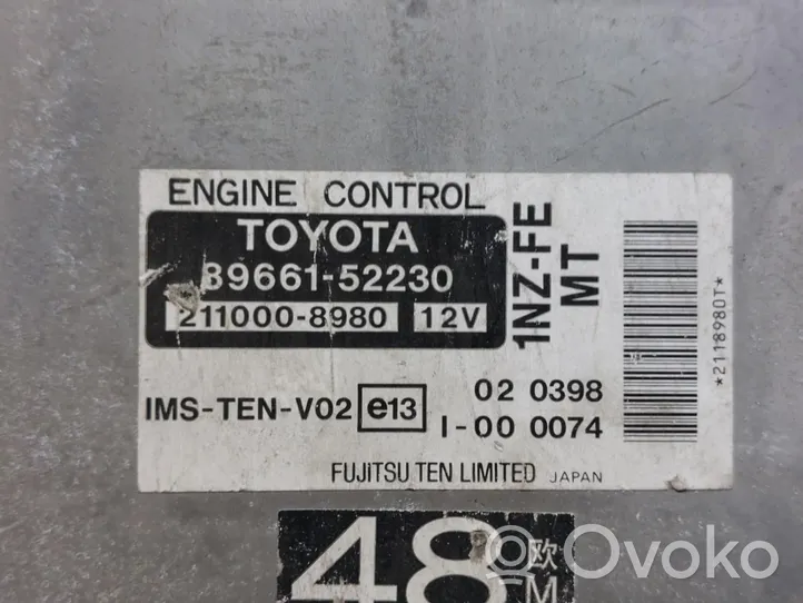 Toyota Yaris Engine control unit/module 