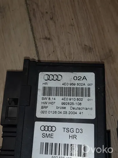 Audi A8 S8 D3 4E Etuoven ikkunan nostomoottori 4F0959802A