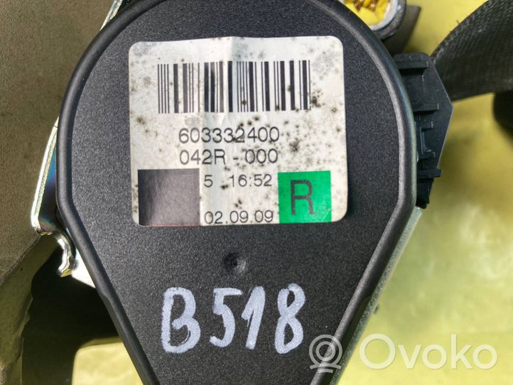 Mercedes-Benz B W245 Pas bezpieczeństwa fotela tylnego 603332400