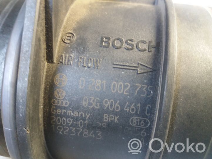 Volkswagen PASSAT B6 Przepływomierz masowy powietrza MAF 