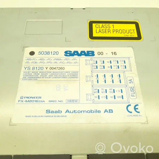Saab 9-5 Unità principale autoradio/CD/DVD/GPS 5038120