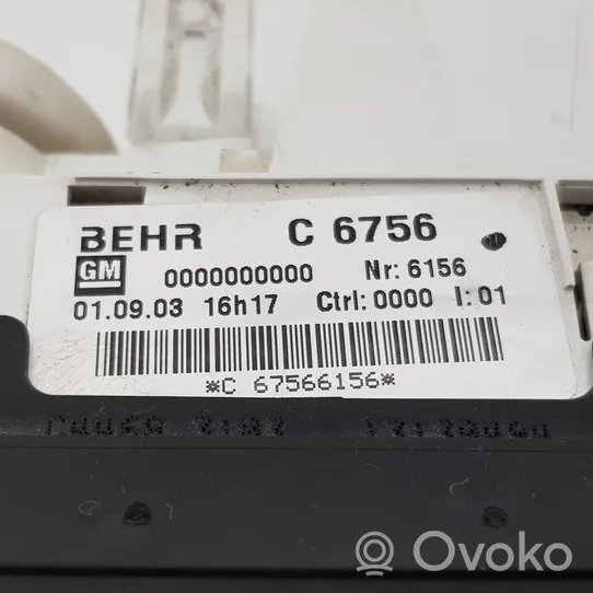 Opel Meriva A Interrupteur ventilateur C67566156