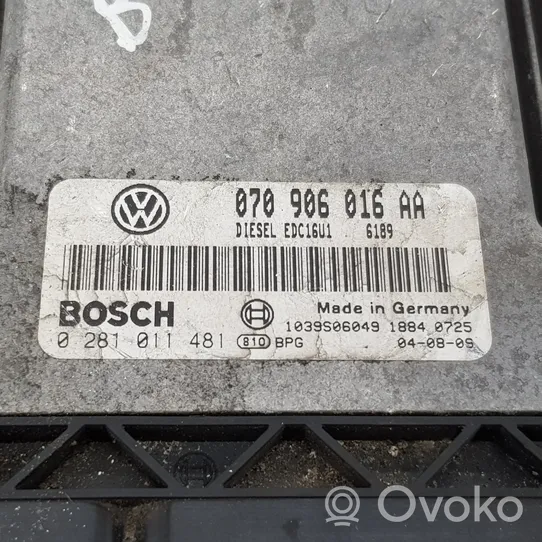 Volkswagen PASSAT B6 Calculateur moteur ECU 070906016AA