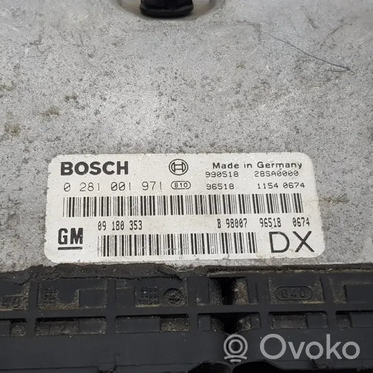 Opel Astra G Sterownik / Moduł ECU 0281001971