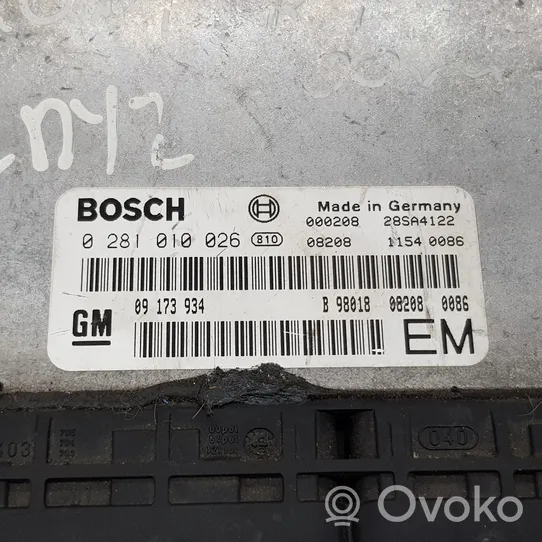 Opel Astra G ABS-ohjainlaite/moduuli 0281010026