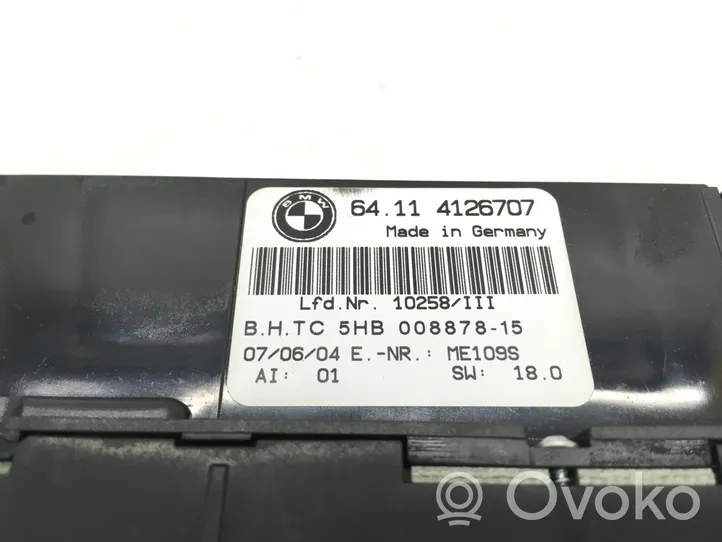 BMW 3 E46 Salono ventiliatoriaus reguliavimo jungtukas 4126707