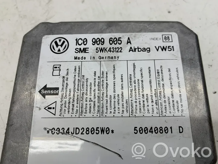 Volkswagen Transporter - Caravelle T5 Airbag control unit/module 1C0909605