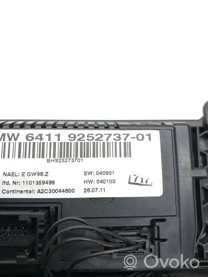 BMW X3 F25 Przełącznik / Włącznik nawiewu dmuchawy 9252737
