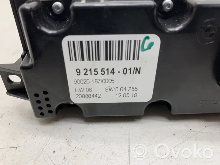 BMW X5 E70 Interrupteur ventilateur 9215514