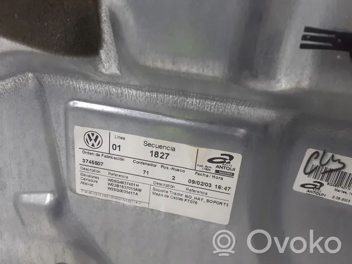 Volkswagen Polo Elektryczny podnośnik szyby drzwi przednich 6Q2959802A