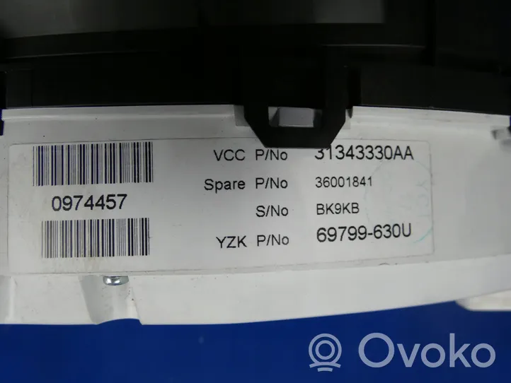 Volvo V60 Tachimetro (quadro strumenti) 31343330