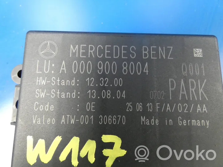 Mercedes-Benz CLA C117 X117 W117 Unité de commande, module PDC aide au stationnement A0009008004