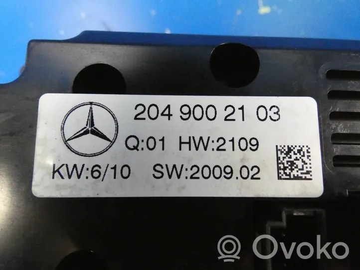 Mercedes-Benz C W204 Oro kondicionieriaus/ klimato/ pečiuko valdymo blokas (salone) 2049002103