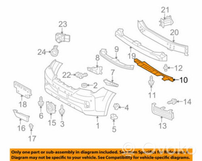 Toyota Land Cruiser (J150) Piastra paramotore/sottoscocca paraurti anteriore 5212960020