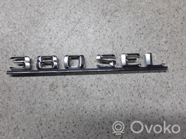 Mercedes-Benz S W126 Emblemat / Znaczek tylny / Litery modelu 1268170215