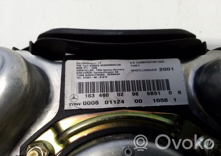 Mercedes-Benz ML W163 Ohjauspyörän turvatyyny 1634600298