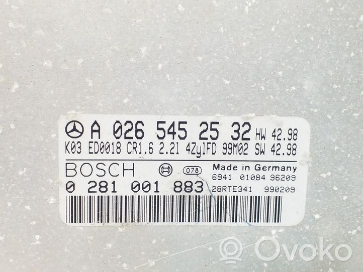 Mercedes-Benz E W210 Variklio valdymo blokas A0265452532