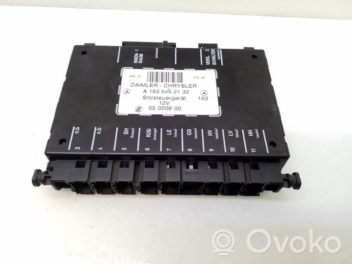 Mercedes-Benz ML W163 Module de commande de siège A1635452132