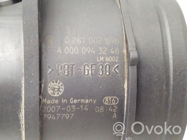 Volkswagen Crafter Misuratore di portata d'aria A0000943248