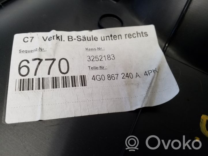 Audi A6 S6 C7 4G (B) statramsčio apdaila (apatinė) 4G0867240A