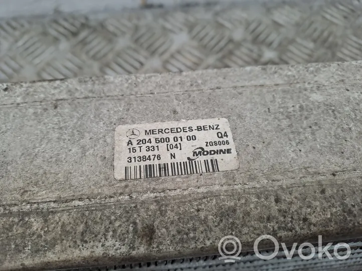 Mercedes-Benz E W212 Chłodnica powietrza doładowującego / Intercooler A2045000100