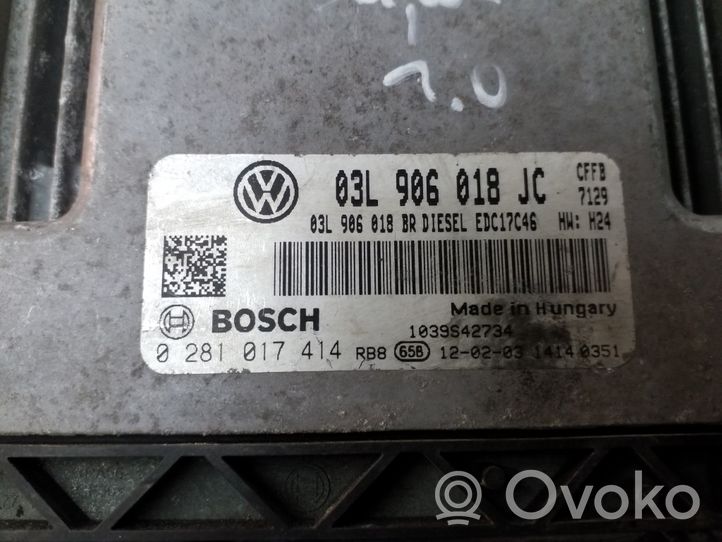 Skoda Superb B6 (3T) Komputer / Sterownik ECU silnika 03L906018JC