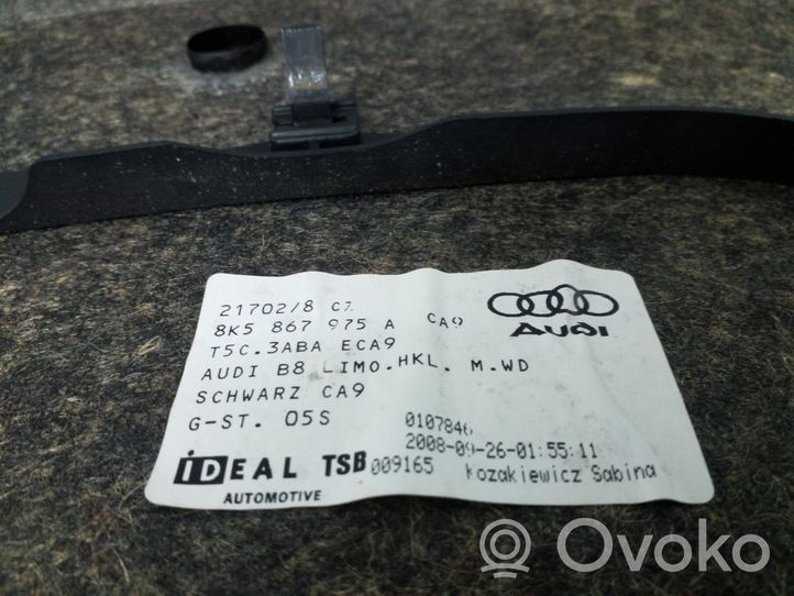 Audi A4 S4 B8 8K Garniture de couvercle de coffre arriere hayon 8K5867975A