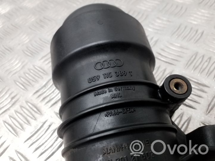 Audi A6 S6 C7 4G Mocowanie / uchwyt filtra oleju 059115389T